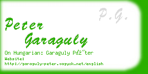 peter garaguly business card